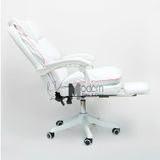 Ghế nữ làm việc màu trắng hồng CR4104-P