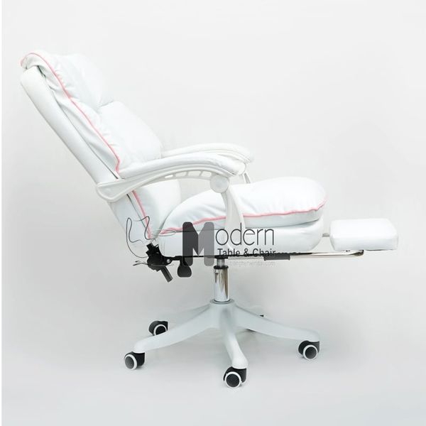 Ghế nữ làm việc màu trắng hồng CR4104-P