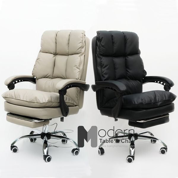 Ghế xoay nệm dày có gác chân CR4106-P