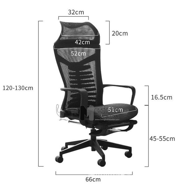 Ghế lưới gác chân ngả lưng CR4313-M