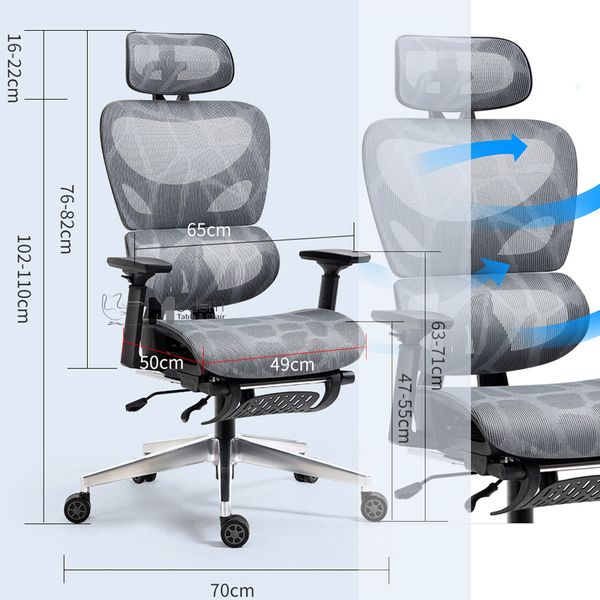 Ghế công thái học ergonomic CR4320-M