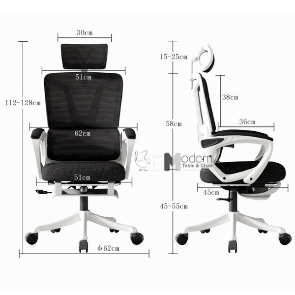 Ghế văn phòng có gác chân CR4327-M