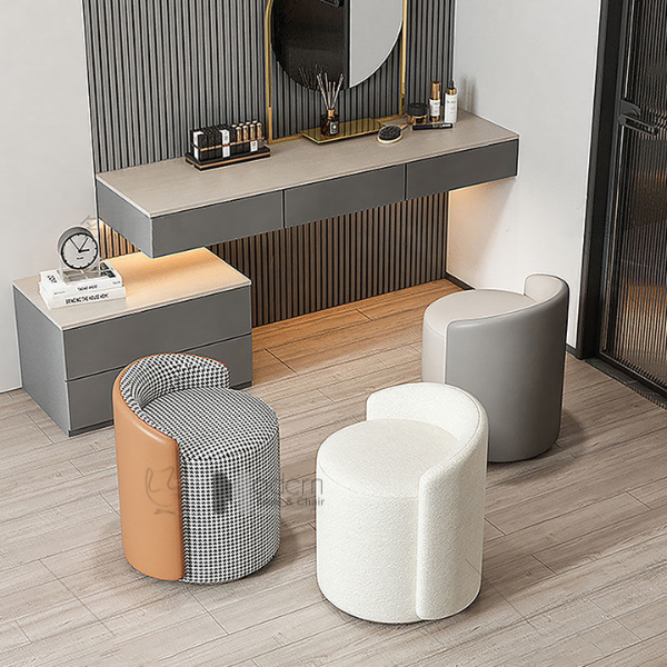 Ghế đôn tròn nệm bọc da Simili CS0927-P