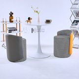 Ghế đôn tròn nệm bọc da Simili CS0927-P