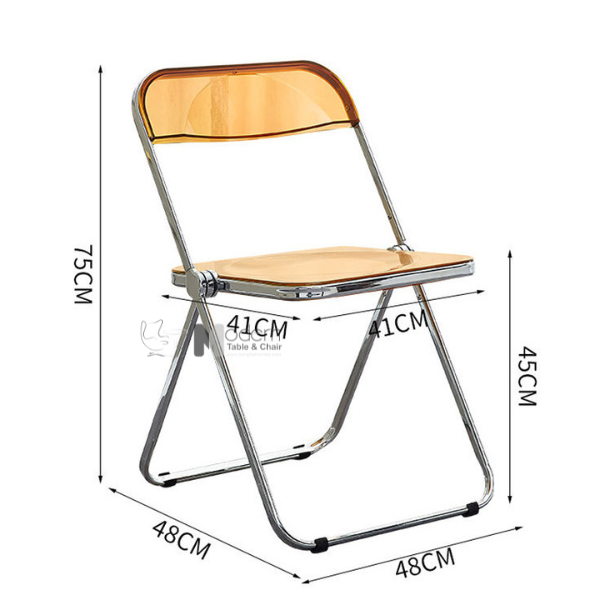 Ghế gấp nhựa PC trong suốt CT3618-S