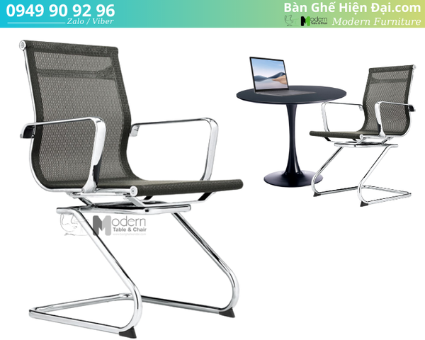 Ghế chân quỳ lưng lưới trung cho phòng họp CV4227-M