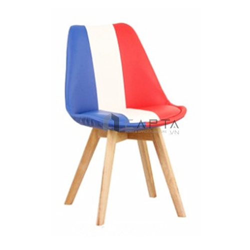 DSW-F6 | ghế ăn bọc vải cờ nước Pháp cao cấp, chân gỗ nhập khẩu tại HCM