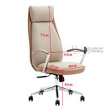 Ghế làm việc sếp, quản lý, giám đốc nệm bọc PU cao cấp CM4497-P