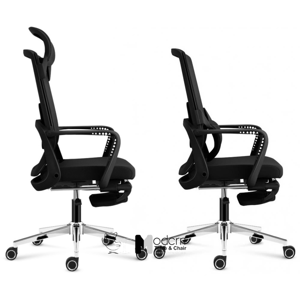 Ghế xoay văn phòng lưng cao có tựa đầu gác chân tự điều chỉnh CR4329-M