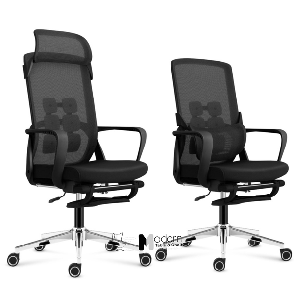 Ghế xoay văn phòng lưng cao có tựa đầu gác chân tự điều chỉnh CR4329-M