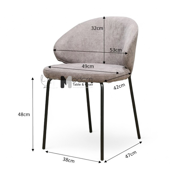 Ghế ăn nhà hàng nệm vải bố ECO 25A-F