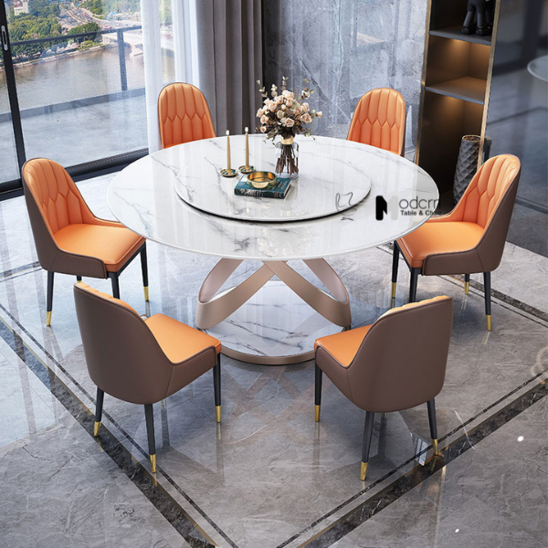 Bàn ăn nhà hàng 2 mặt đá 1m35 TN Univers 2A-135E