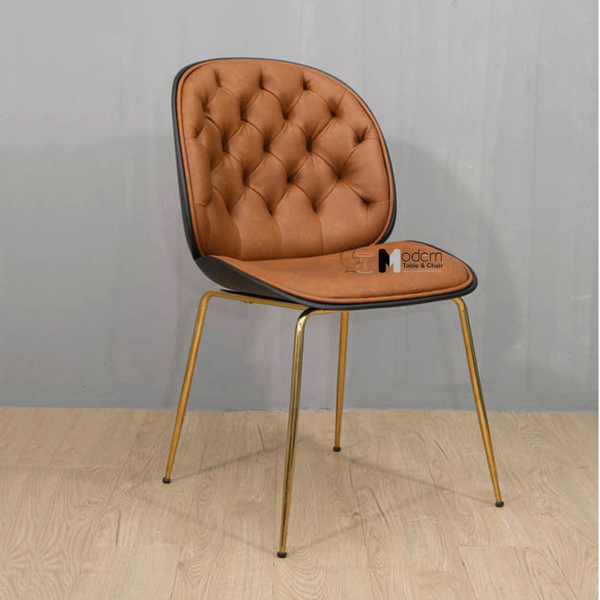 Ghế ăn thân nhựa chân mạ vàng Beetle B-P1