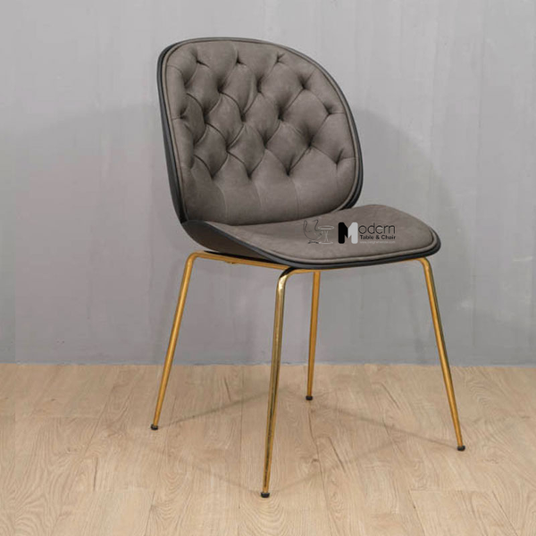 Ghế ăn thân nhựa chân mạ vàng Beetle B-P1