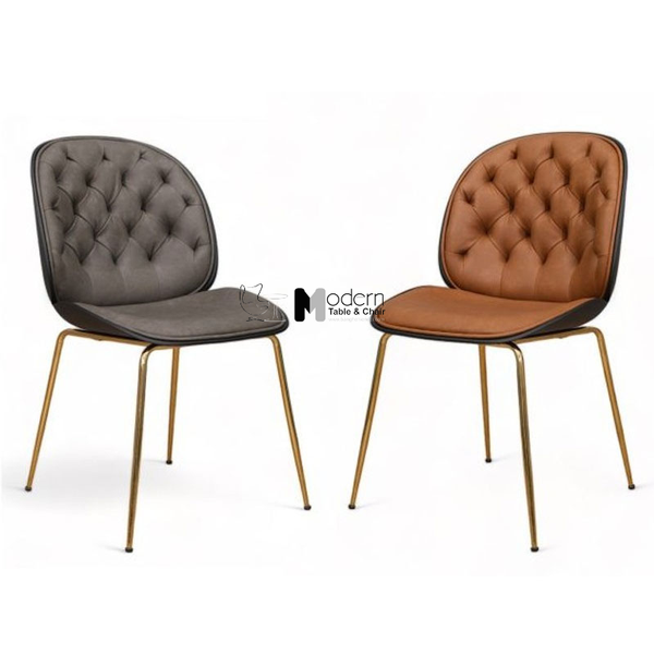 Ghế ăn thân nhựa chân mạ vàng Beetle B-P1