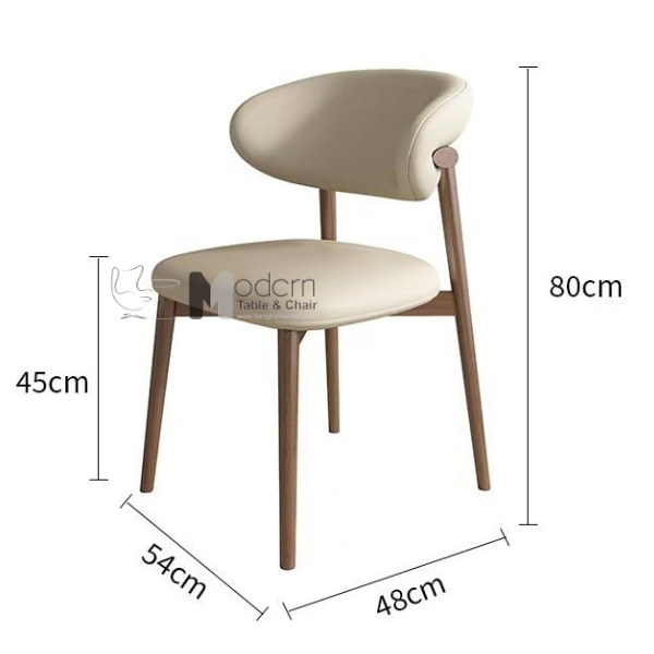 Ghế ăn nệm vải chân gỗ ash LEO-F