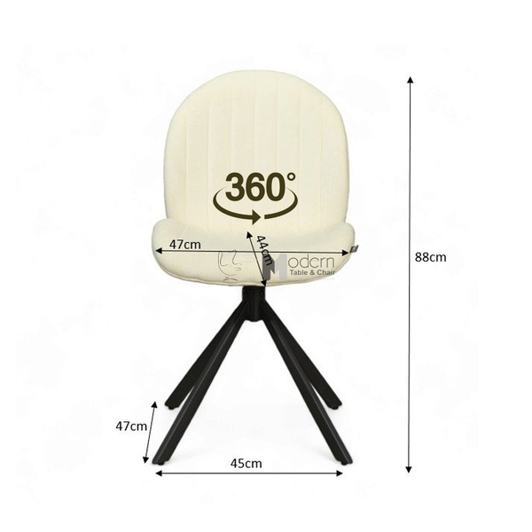 Ghế ăn nệm vải nhung chân xoay CRAB 3A-F ở TP HCM