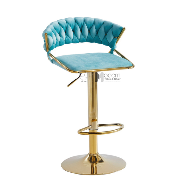 Ghế quầy bar chân vàng nệm vải nhung CB2164B-F