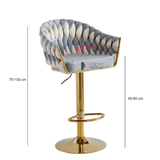 Ghế bar tư vấn spa chân mạ vàng tăng giảm CB2163B-F