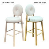 Ghế bar Donut khung gỗ vải lông cừu CB DONUT-75F
