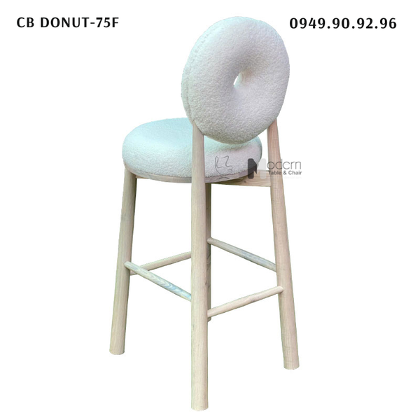 Ghế bar Donut khung gỗ vải lông cừu CB DONUT-75F