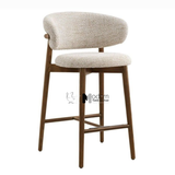 Ghế đảo bếp chân gỗ Ash nệm vải CB LEO-65F cao 65 cm