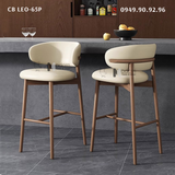 Ghế bar khung gỗ ASH nệm PVC CB LEO-65P