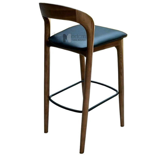 Ghế quầy bar lưng tựa gỗ tự nhiên CB NEVA-65W