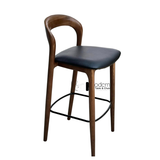 Ghế quầy bar lưng tựa gỗ tự nhiên CB NEVA-65W