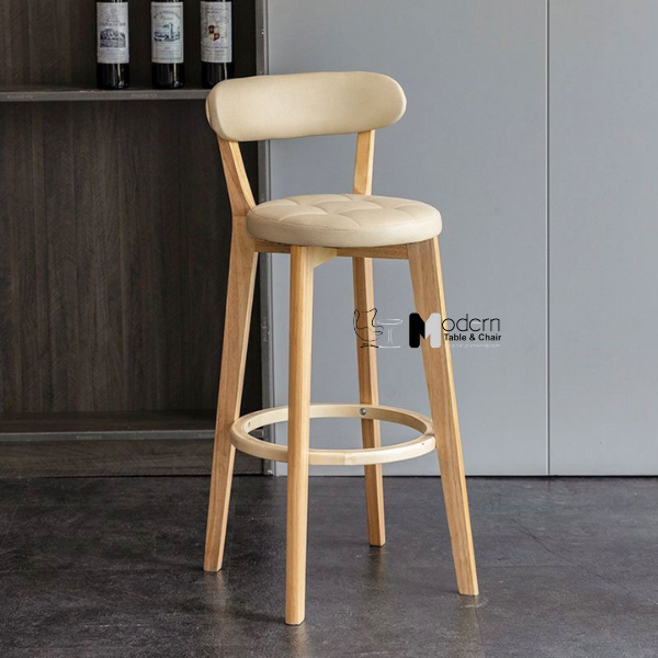Ghế bar khung gỗ thân nệm có tựa lưng CB BEE-72W