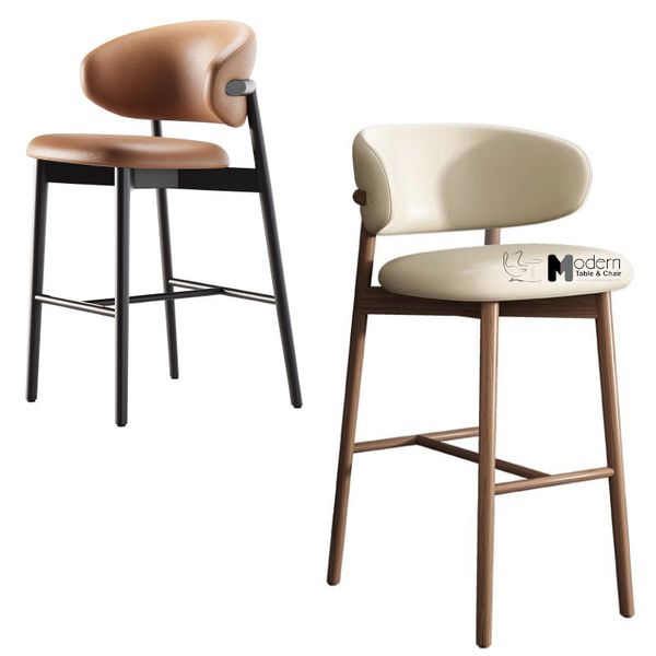 Ghế bar khung gỗ ASH nệm PVC CB LEO-65P