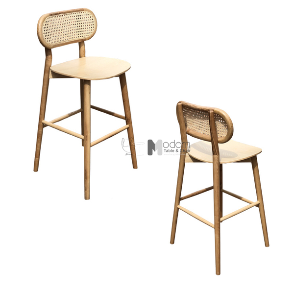 Ghế đảo bếp khung gỗ ash có nệm CB DECO-75P