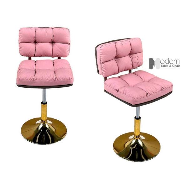 Ghế bar thấp thân xoay chân vàng có lưng tựa CB2296B-2P