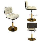 Ghế bar thấp thân xoay chân vàng có lưng tựa CB2296B-2P