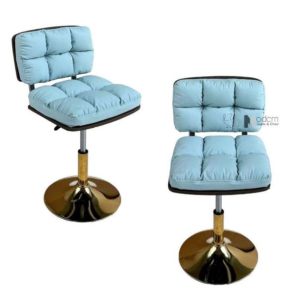 Ghế bar thấp thân xoay chân vàng có lưng tựa CB2296B-2P