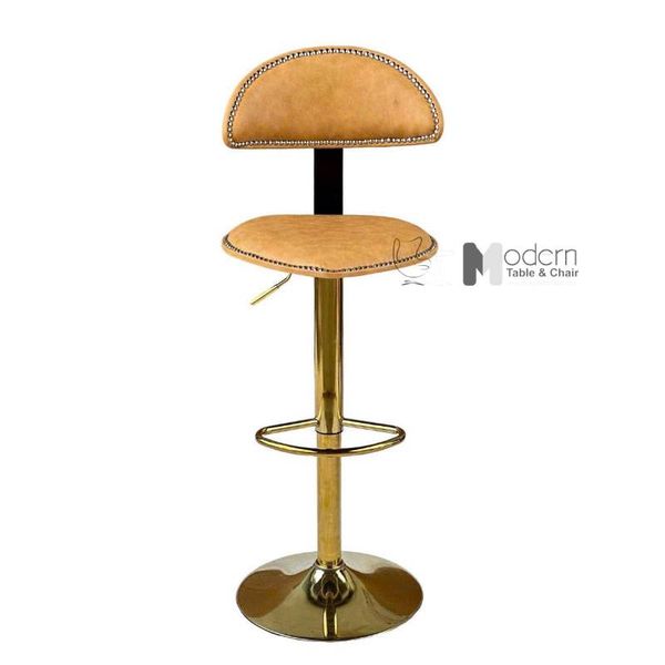 Ghế bar tiếp khách chân mạ vàng cổ điển CB2299B-P