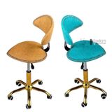 Ghế tư vấn có bánh xe chân mạ vàng cổ điển CB2299B-2P