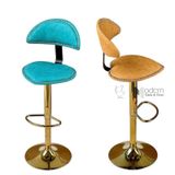 Ghế bar tiếp khách chân mạ vàng cổ điển CB2299B-P