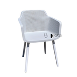 Ghế cafe nhà hàng nhựa đúc có tay CC1581-S
