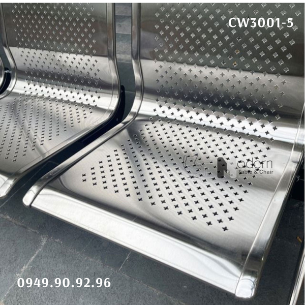 Ghế băng chờ inox 5 chỗ CW3001-5