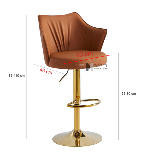 Ghế ngồi bàn đảo nệm PU nhập khẩu CB2297B-P