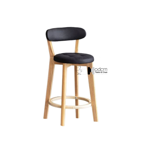 Ghế đảo bếp khung gỗ thân nệm có tựa lưng CB BEE-62W