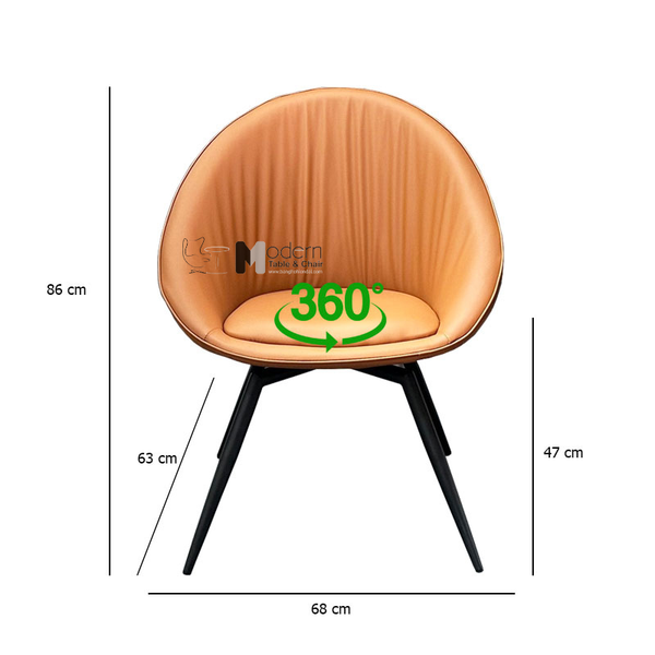 Ghế ăn nhà hàng thân xoay nhỏ gọn CRAB 6A-P