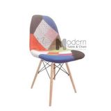 Ghế Ăn Cafe Bọc Vải Thổ Cẩm Chân Gỗ DSW-WF