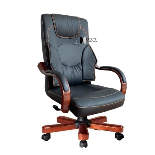 Ghế giám đốc chân gỗ nhỏ gọn giá rẻ CM4603-P