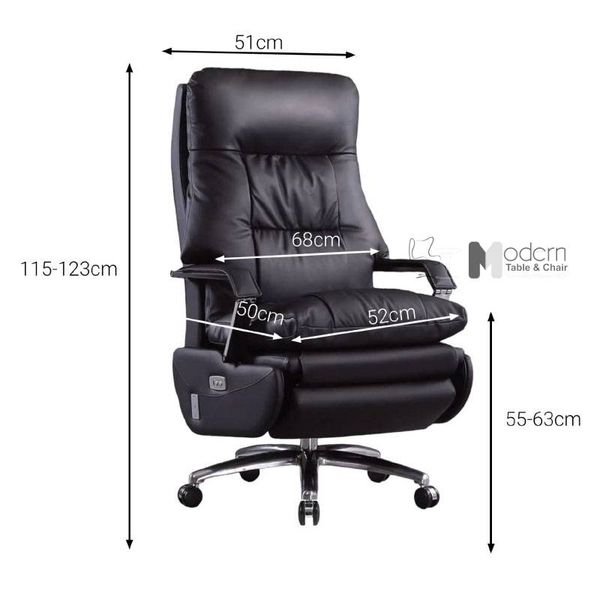 Ghế giám đốc nệm bọc da thật cao cấp CR4116-L