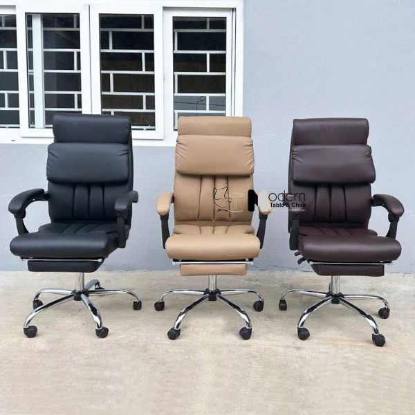 Ghế văn phòng bọc nệm ngả lưng có gác chân CR4119-P