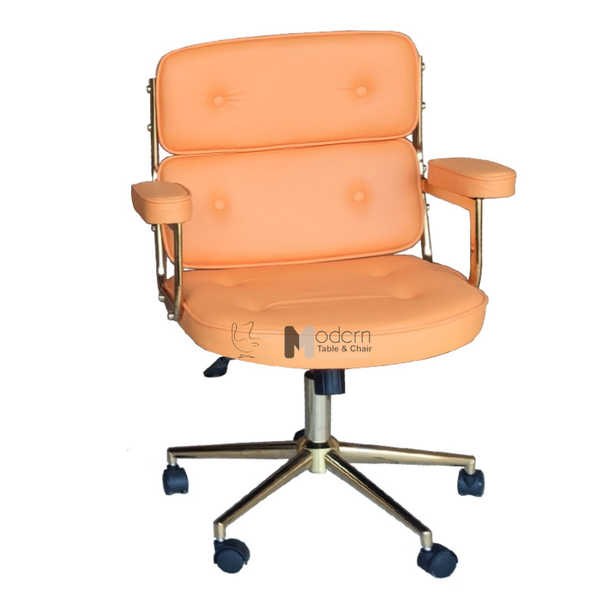 Ghế xoay làm việc lưng trung nệm PU dày CE1027-P