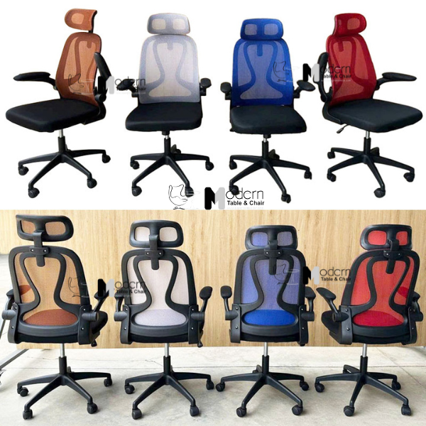 Ghế văn phòng lưng lưới tay điều chỉnh có tựa đầu CM4557-M