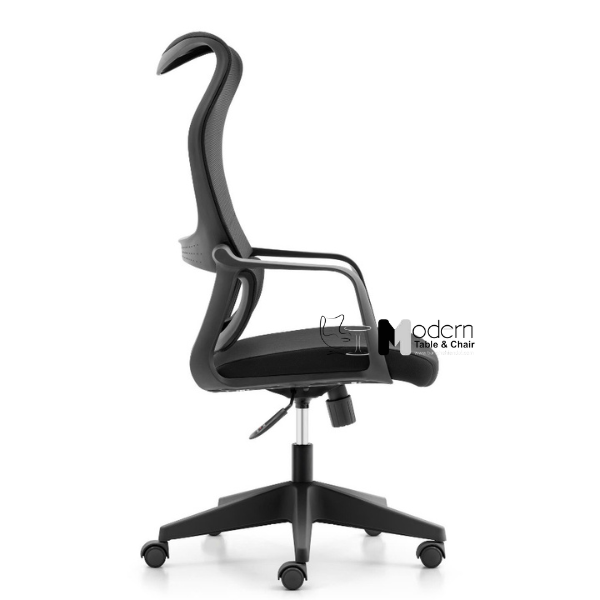 Ghế làm việc lưng lưới nệm đen có ngả lưng CM4546-M